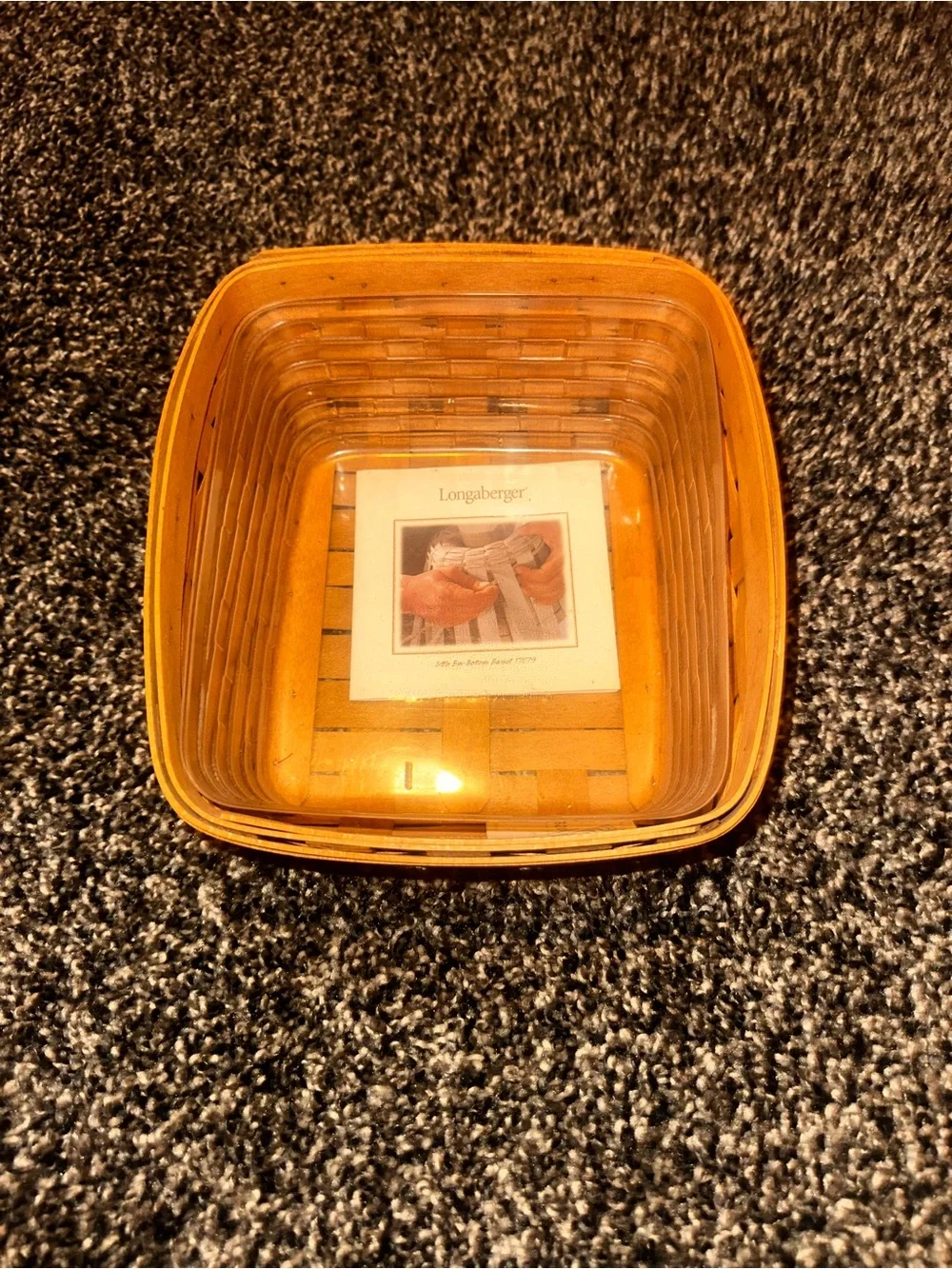 Longaberger Orange Square Woven Basket
